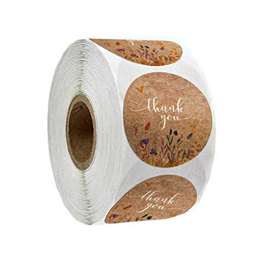 Yunnan 1 rollo/500 pegatinas de papel redondas etiquetas de sello DIY manualidades caja de regalo para hornear sobres de embalaje decoraciones