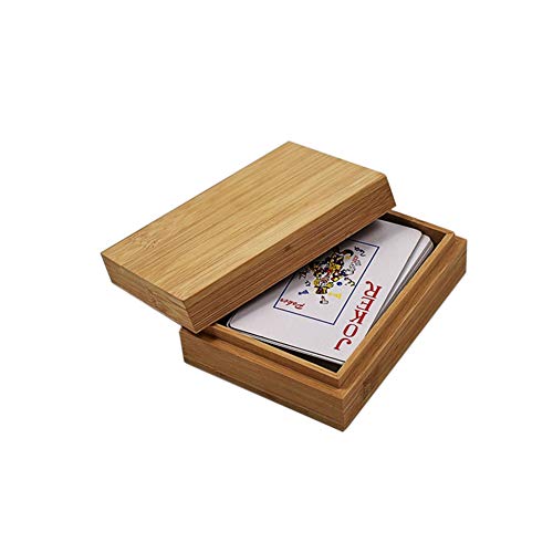 Zebroau - Caja de Cartas para Jugar, Caja de Almacenamiento de Madera, portatarjetas para Retrato, cumpleaños, cumpleaños
