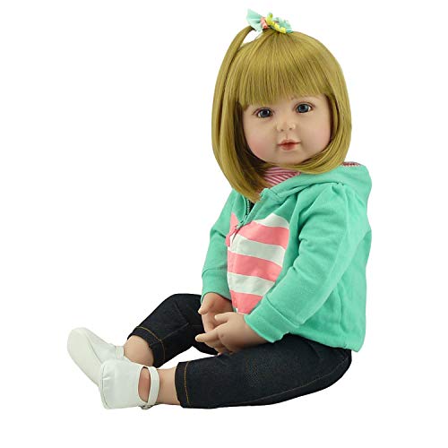 Zero Pam 60cm 24 Pulgadas Bebe Reborn niña Reborn Toddler muñeca Encantadora Chica Realista muñecas Vinilo de Silicona Suave al Tacto