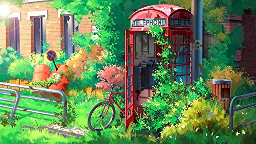 ZGNH Puzzles 1000 Piezas Cabina de teléfono roja de Bicicleta Madera Puzzle， niño Juguete Educativo Intelectual de Adulto descompresión，Regalo Ideal La Mejor DIY Decoración hogareña