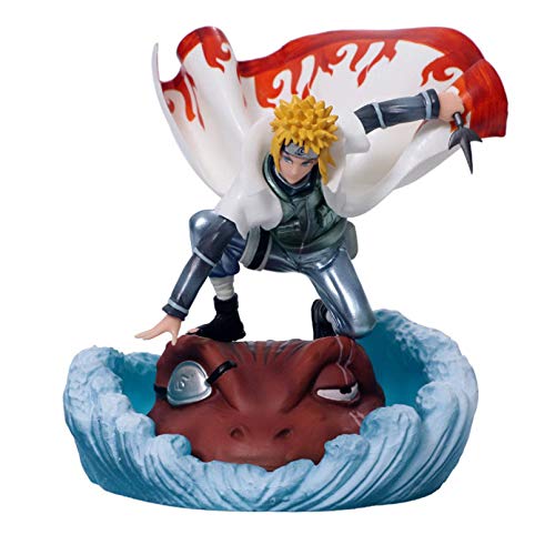 ZHTY Modelo de Juguete de la Figura de Dibujos Animados del Anime, Naruto Namikaze Minat Montando Gama-Bunt Ver.Yondaime Hokage Naruto Fther PVC Figura de acción Modelo Coleccionable 19cm Song
