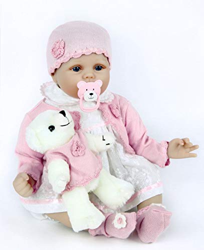 ZIYIUI Muñecas Bebé 22 Pulgadas 55 cm Reborn Baby Dolls Suave Silicona Recién Nacido Niña Niño Juguete Renacer Muñeca certificación EN71