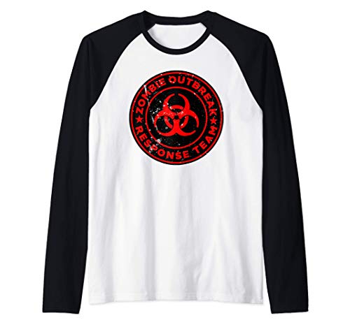 Zombie Outbreak Response Team funny Zombie Apocalypse Camiseta Manga Raglan