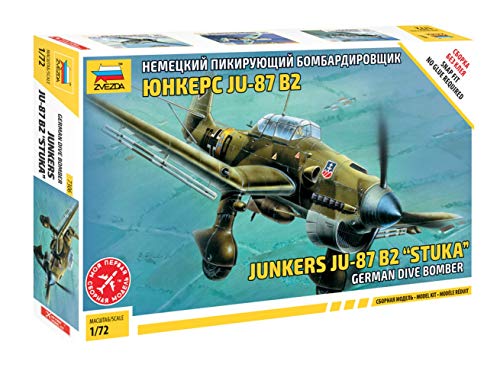 Zvezda 500787306, 1: 72 Junkers JU-87, B-2 Stuka.