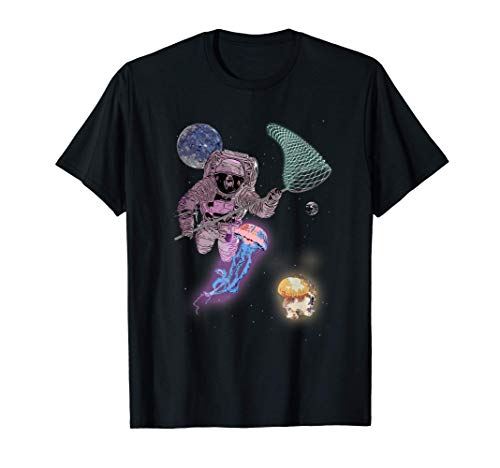 Caza medusas alienígenas astronómicas disfraz juego de redes Camiseta