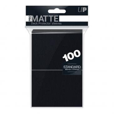 100 Ultra Pro Deck Protector Sleeves Pro-Matte Black - Standard Mat