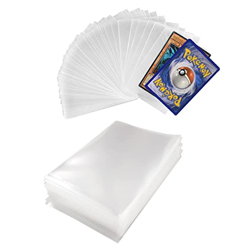 200 fundas transparentes resistentes al agua para cartas de Pokémon, YuGiOh, MTG, Match Attax, protección extra transparente para cartas