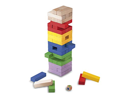 Cayro - Torre de Madera Block & Block Colores - Juego de observación y lógica - Juego de Mesa - Desarrollo de Habilidades cognitivas e inteligencias múltiples - Juego de Mesa (859)
