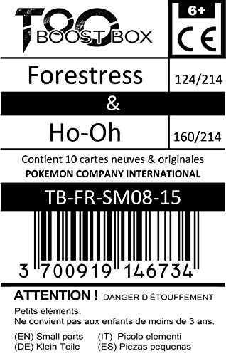 Forestress 124/214 & Ho-Oh 160/214 - #tooboost X Soleil & Lune 8 Tonnerre perdu - Coffret de 10 Cartes Pokémon Françaises