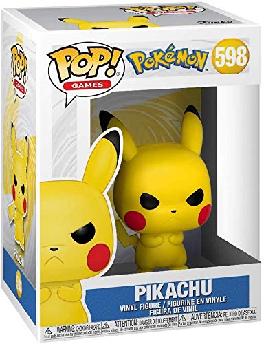 Funko Pop! Games: Pokemon – Figura de vinilo Grumpy Pikachu (incluye funda protectora compatible con caja de pop)