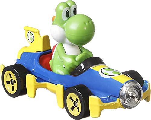 Hot Wheels Mario Kart Pack con 4 Mini Coches de Juguete con Personaje, Regalo para Niños +3 Años (Mattel GWB38)