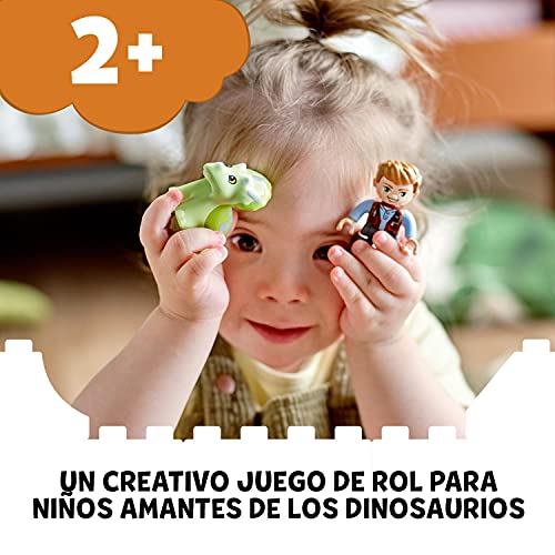 LEGO 10939 Duplo Jurassic World Fuga del T. Rex y el Triceratops, Juguetes de Dinosarios para Niños +2 Años
