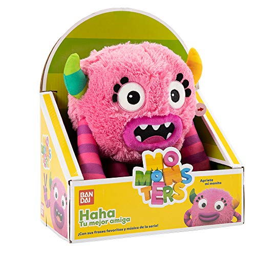 Momonsters Haha - Peluche Musical, Color Rosa Multicolor TO31000