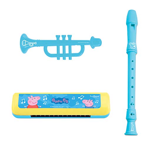 Peppa Pig Lexibook Set de Música, 7 Instrumentos en 1, Azul/Amarillo, Color K360DC