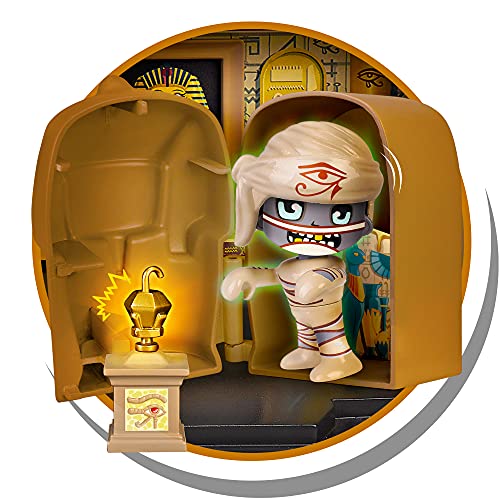 Pinypon Action - Robo en el Museo, set de juego de policías, monstruos y aventuras, con luces y sonidos para un juego divertido, incluye 2 muñecos Pinypon de una momia y un ladrón, Famosa, (700016647)