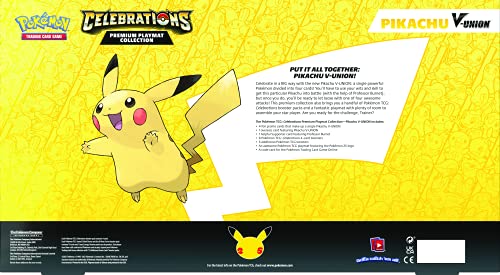 Pokémon, colección Especial Celebraciones Pikachu V- Unión (25 Aniversario), Juego de Cartas para 2 Jugadores a Partir de 6 años, más de 10 Minutos de Tiempo de Juego