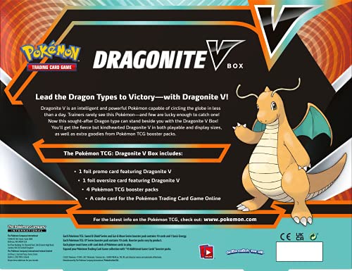 Pokémon Dragonite V Box - Juego de Cartas, a Partir de 6 años, 2 Jugadores, más de 10 Minutos de Tiempo de Juego