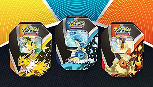 Pokemon- Eevee Evolutions V-Lata V Tin, Multicolor, 9. Tins (The Company International 210-80905)