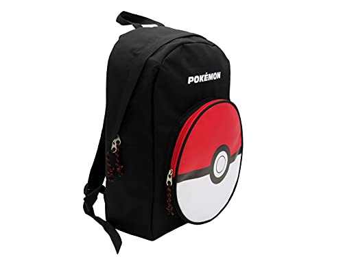 Pokémon, Mochila Juvenil Pokeball Producto Oficial Pokémon Adaptable a Trolley de Color Negro (CyP Brands)