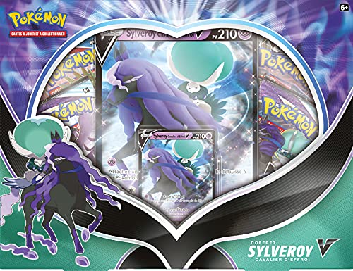 Pokémon POEBAOU21, Estuche de Cartas coleccionables para Juego de Mesa, colección Calyrex Jinete Glacial V o Calyrex Jinete Espectral V (Modelo al Azar), Multicolor