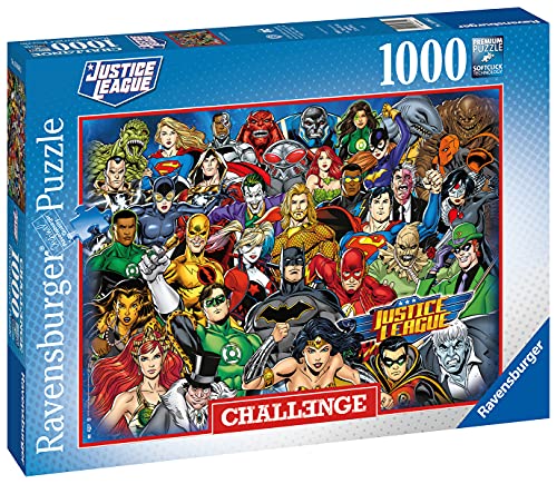 Ravensburger Puzzle, Puzzle 1000 Piezas, DC Comics Challenge, Puzzle Challenge, Puzzle Adultos, Rompecabezas Ravensburger de Calidad, Jigsaw Puzzle