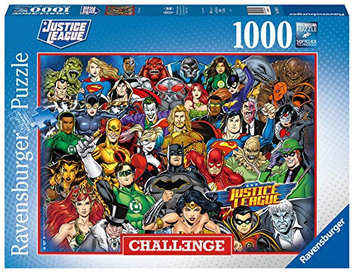 Ravensburger Puzzle, Puzzle 1000 Piezas, DC Comics Challenge, Puzzle Challenge, Puzzle Adultos, Rompecabezas Ravensburger de Calidad, Jigsaw Puzzle