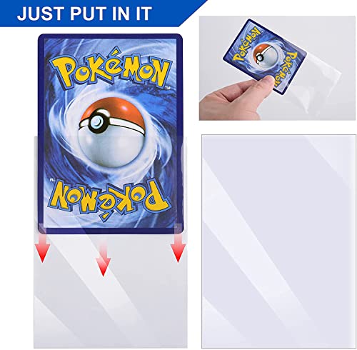 Senbeeda 300 fundas para cartas pokemon, card sleeves de 66 x 91 mm, estuches para tarjetas estándar, fundas de intercambiar cartas, fundas para tarjetas mágicas, Pokémon, Yu-Gi-Oh, MTG