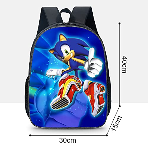 Sonic The Hedgehog Backpacks Kids School Backpacks 3D Printed Sonic School Bag para Niños Mochila Escolar Sonic Mochila Escolar Dibujos Animados para Niños Y Niñas Viajes Escolar Senderismo