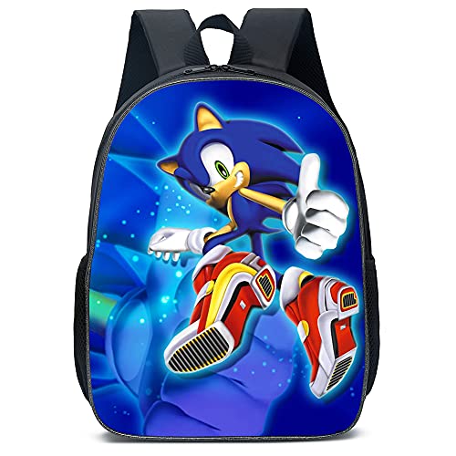Sonic The Hedgehog Backpacks Kids School Backpacks 3D Printed Sonic School Bag para Niños Mochila Escolar Sonic Mochila Escolar Dibujos Animados para Niños Y Niñas Viajes Escolar Senderismo