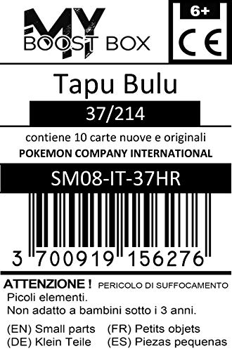 Tapu Bulu (Tokotoro) 37/214 Holo Reverse - #myboost X Sole E Luna 8 Tuoni Perduti - Coffret de 10 Cartes Pokémon Italiennes
