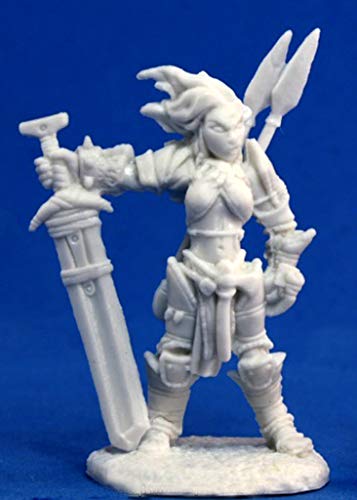 1 x Pathfinder Amiri Iconic Barbarian - Reaper Bones Miniatura para Juego de rol Guerra - 89005