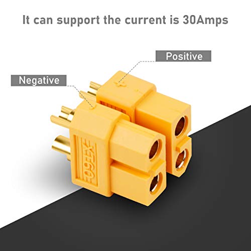 10 unids XT60 Conectores de batería para RC Battery Toy Vehicle 5pcs Conectores Macho y 5pcs Conectores Hembra (5 Pares)