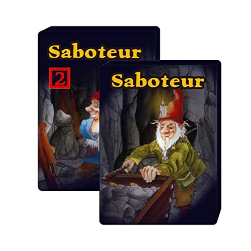 1set Party Card Game Saboteur 1 + 2 Juegos Mesa Full Inglés Base + Extensión Dwarf Miner Funny Family Paly