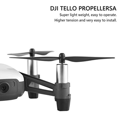 2 Pares de Hélices RC Drone Blade, Accesorios de Hélice de Liberación Rápida de Fibra de Carbono Compatibles con dji Tello Drone(Negro)