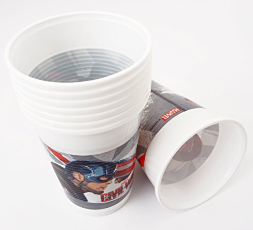200 ml Capitán América Guerra Civil vasos de plástico, 8 unidades)