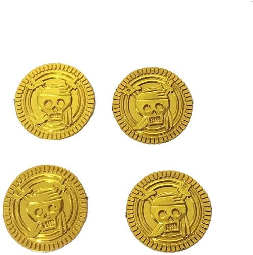 50 piezas pirata tesoro CoHalloween juego de fiesta accesorios esqueleto cabeza moneda para juegos de mesa tokens juguetes Cosplay dorado útil