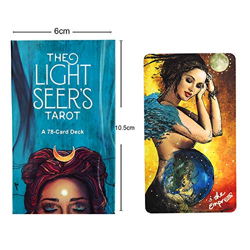 78 Cartas de Tarot de Light Seer, Juegos de Mesa, Cartas Creativas, inglés Completo, adivinación, para Fiestas Familiares, Naipes