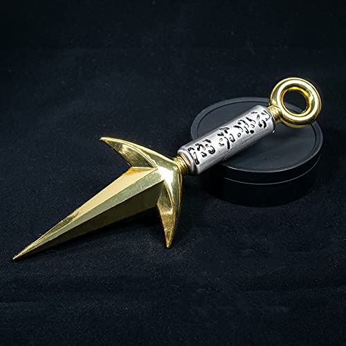 9.5 pulgadas Unisex Cosplay Metal Espada Artesanías Modelo Llavero Colección Colgante Adornos Regalo Juguetes, Oro,