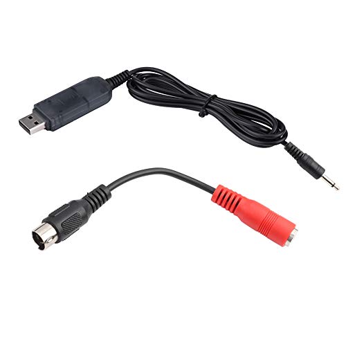 A sixx Cable de Audio Cable de simulador de Vuelo Negro, Cable de simulador, Cable USB para Piezas de RC