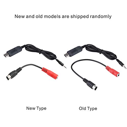 A sixx Cable de Audio Cable de simulador de Vuelo Negro, Cable de simulador, Cable USB para Piezas de RC