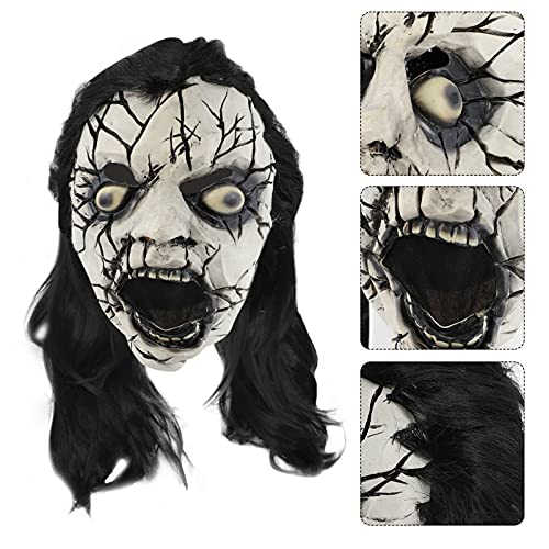 ABOOFAN Máscaras de Miedo de Halloween Máscaras de Terror de Fantasma Máscaras de Látex Escalofriantes Máscaras Divertidas Fiesta de Halloween Cosplay Disfraz Accesorios de Truco