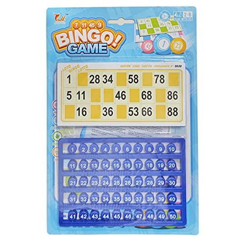 Acan Toinsa - Juego de Bingo con 12 cartones y 90 números, 2 a 6 Jugadores, Juego de Mesa Tradicional, Familiar, diversión, fichas no Incluidas