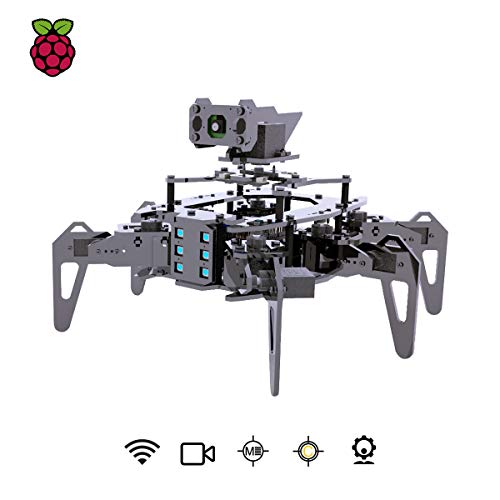 Adeept RaspClaws Hexapod - Kit de robot de araña para Raspberry Pi 4/3 modelo B+/B, Robot de rastreo de objetivos OpenCV, transmisión de vídeo, Raspberry Pi Robot con manual en PDF