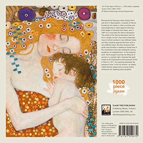 Adult Jigsaw Puzzle Gustav Klimt: Three Ages of Woman: 1000-piece Jigsaw Puzzles