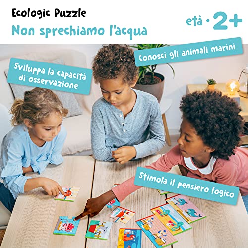 Adventerra Games Ecologic Puzzle Ahorra Agua | Juegos para niños 2 años Bimbo Educativo, Juegos para niñas y niños 3 años, Juegos educativos Montessori, Juegos ecológicos, Juego de Rompecabezas