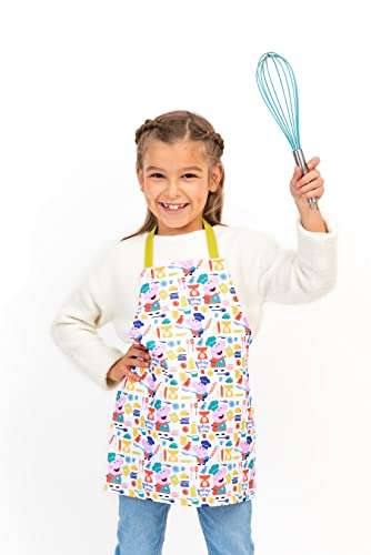 ADVERSIA Peppa Pig - Infantil Cocinero - Delantal Impermeable - Delantal Ajustable para Niños Entre 0 y 6 Años (Peppa Pig Cooking)