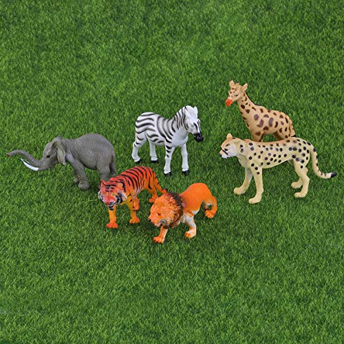 Afufu Juguetes Animales para Niños, 6 Conjunto de Mini Selva Figuras de Animales Plástico Juguetes Portátiles para el Baño, para Bolsas Fiesta, Premios para Niños Pequeños Chicos Chicas