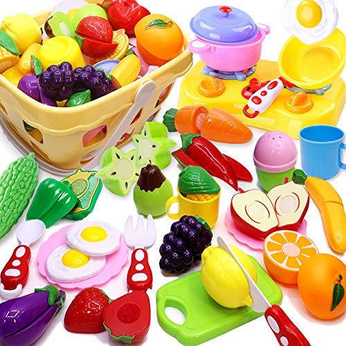 Airlab Juguetes de Cocina niños, vajilla para Cortar Frutas, Verduras, Comida, Juguetes de Cocina, Juego de simulación, Juguetes educativos, Regalo