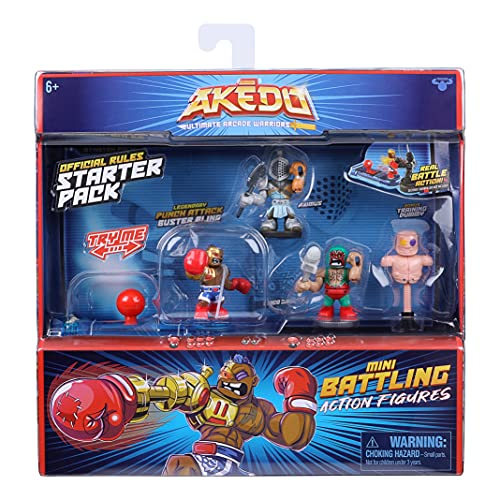Akedo Ultimate Arcade Warriors Starter Pack Legendary Punch Attack, Multicolor (Moose Toys 14231)
