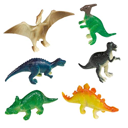 Amakando 8 extraordinarias Figuras de Juguete Dinosaurio/Decoración esparcible Mini Dinosaurio Monstruo de la prehistoria/Insuperable para Fiestas Infantiles y Fiestas de cumpleaños